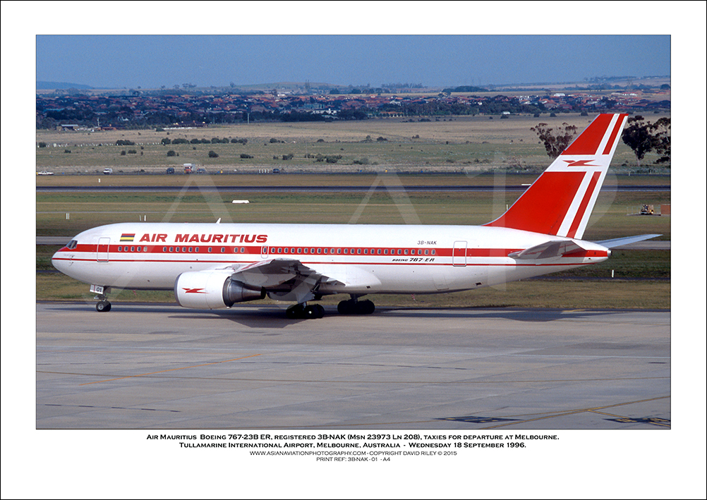 3B-NAK - Air Mauritius Boeing 767-23B ER  (Msn 23973 Ln 208) - 01