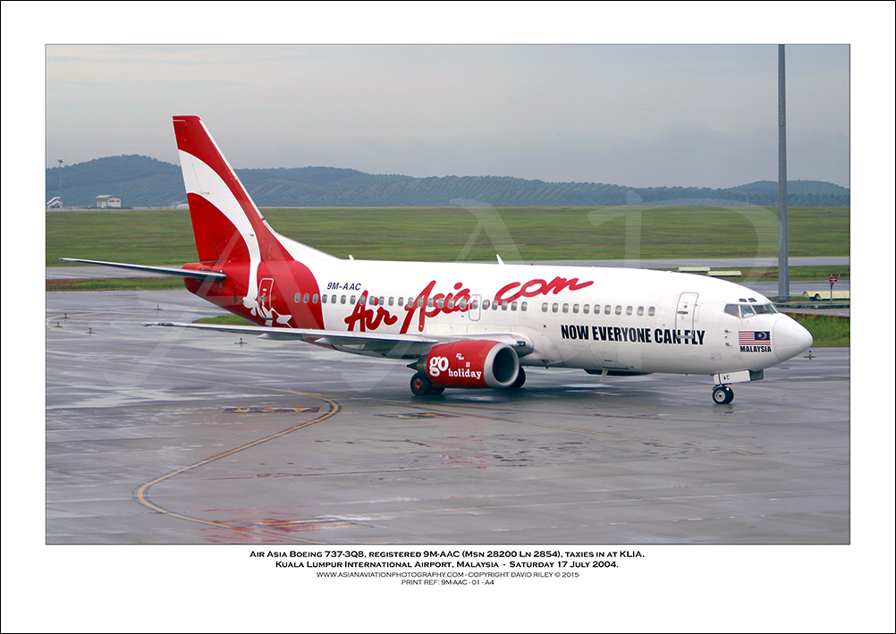 9M-AAC - Air Asia Boeing 737-3Q8  (Msn 28200 Ln 2854) - 01