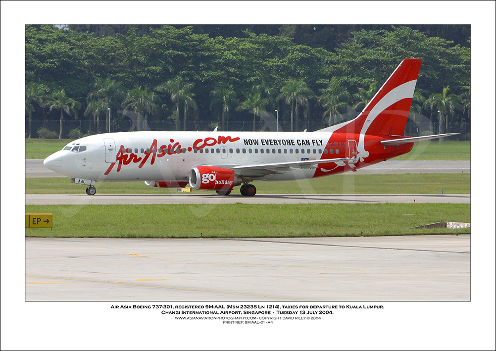 9M-AAL - Air Asia Boeing 737-301  (Msn 28555 Ln 2846) - 01