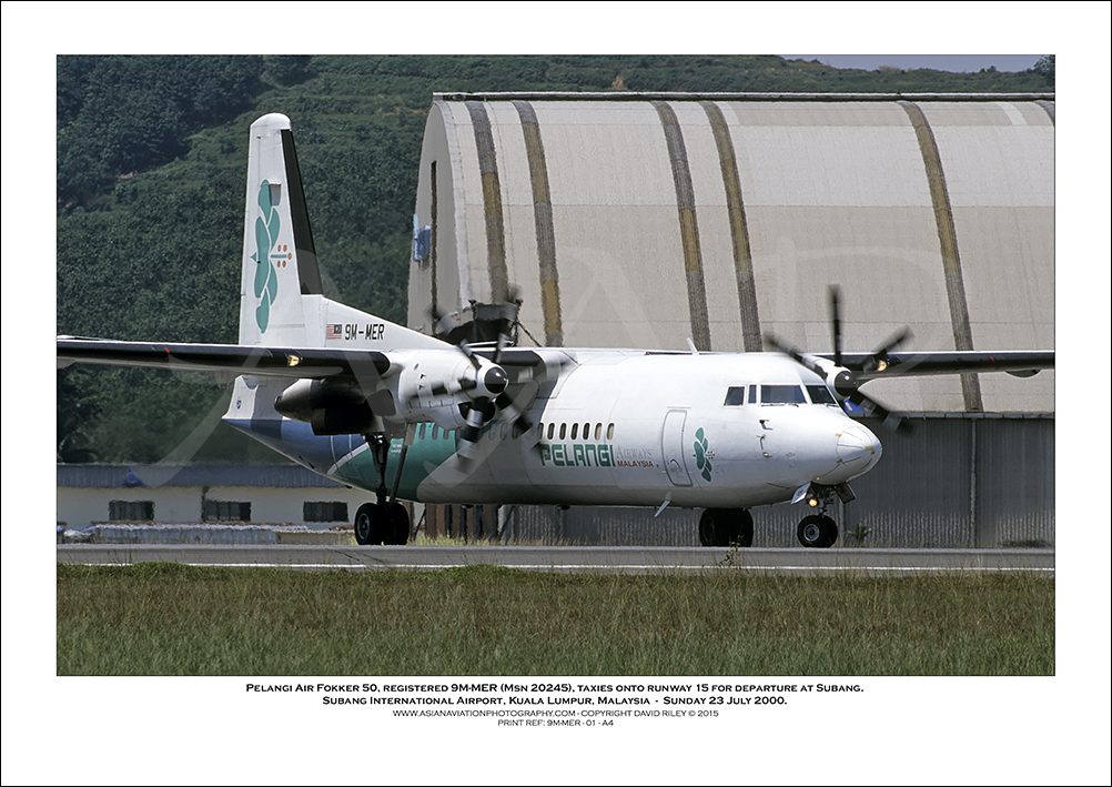 9M-MER - Pelangi Air  Fokker 50  (Msn 20245) - 01
