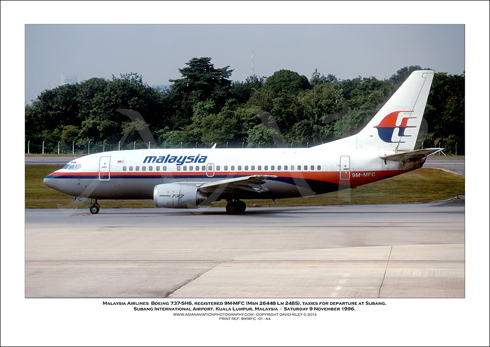 9M-MFC - Malaysia Airlines  Boeing 737-5H6  (Msn 26448 Ln 2484) - 01