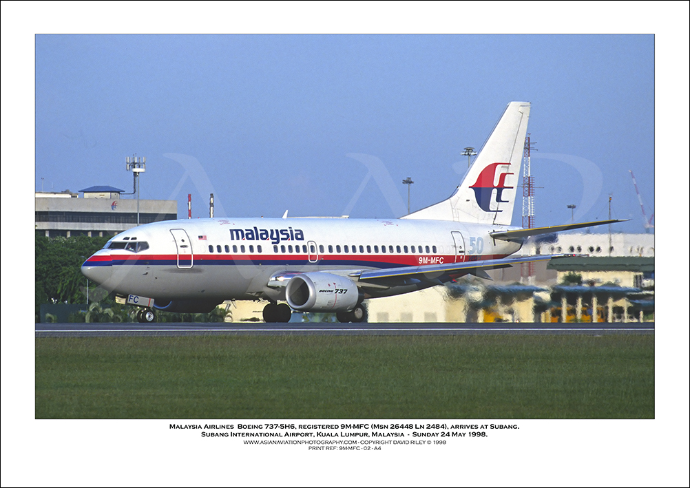 9M-MFC - Malaysia Airlines  Boeing 737-5H6  (Msn 26448 Ln 2484) - 02