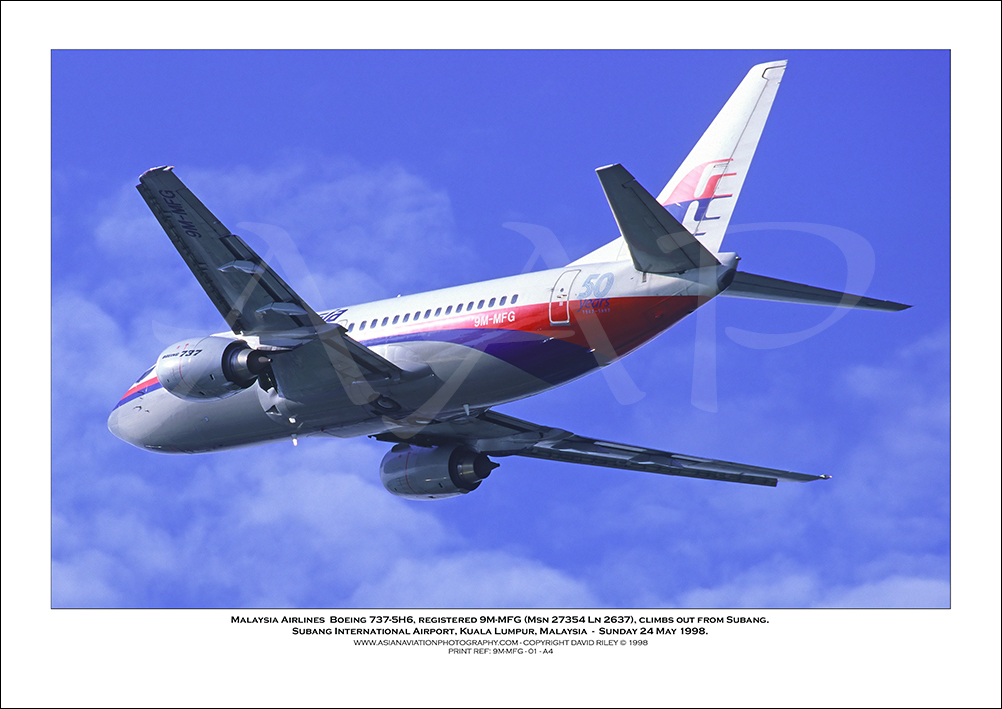 9M-MFG - Malaysia Airlines  Boeing 737-5H6  (Msn 27354 Ln 2637) - 01