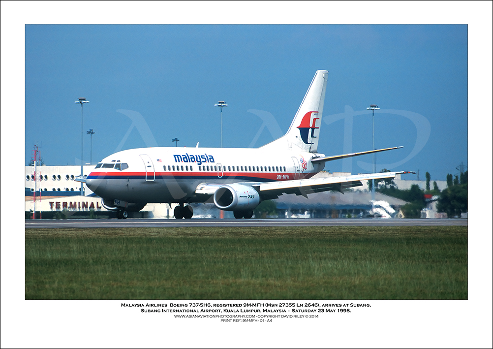 9M-MFH - Malaysia Airlines  Boeing 737-5H6  (Msn 27355 Ln 2646) - 01