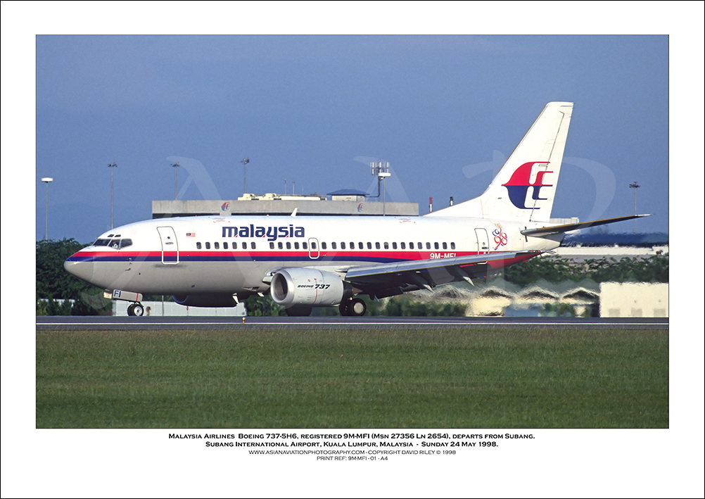 9M-MFI - Malaysia Airlines  Boeing 737-5H6  (Msn 27356 Ln 2654) - 01