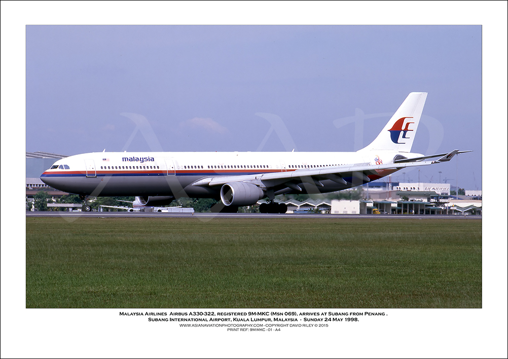 9M-MKC - Malaysia Airlines  Airbus A330-322  (Msn 069) - 01
