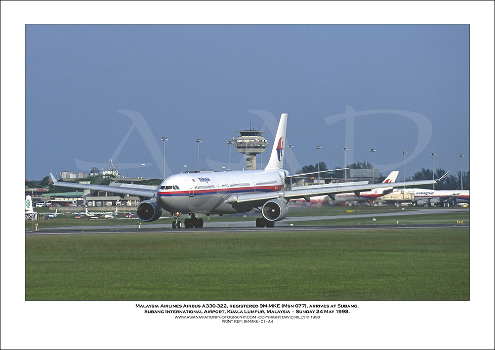 9M-MKE - Malaysia Airlines  Airbus A330-322  (Msn 077) - 01