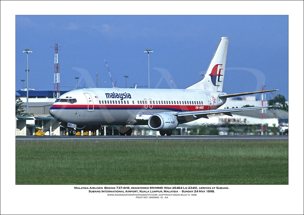 9M-MMD - Malaysia Airlines  Boeing 737-4H6  (Msn 26464 Ln 2340) - 01