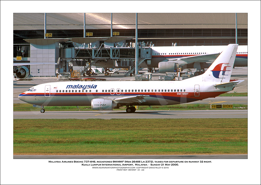 9M-MMF - Malaysia Airlines  Boeing 737-4H6  (Msn 26466 Ln 2372) - 01