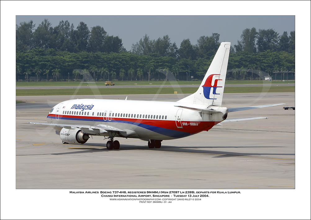 9M-MMJ - Malaysia Airlines  Boeing 737-4H6  (Msn 27097 Ln 2399) - 01