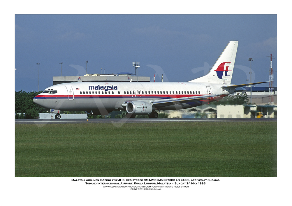 9M-MMK - Malaysia Airlines  Boeing 737-4H6  (Msn 27083 Ln 2403) - 01