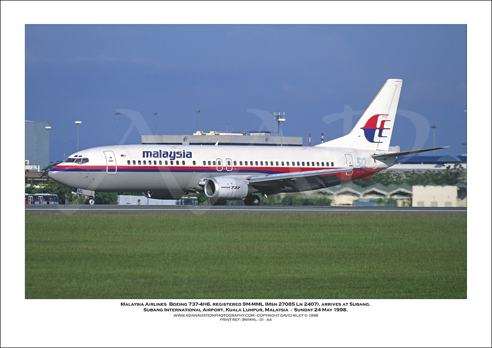 9M-MML - Malaysia Airlines  Boeing 737-4H6  (Msn 27085 Ln 2407) - 01