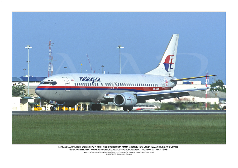 9M-MMM - Malaysia Airlines  Boeing 737-4H6  (Msn 27166 Ln 2410) - 01