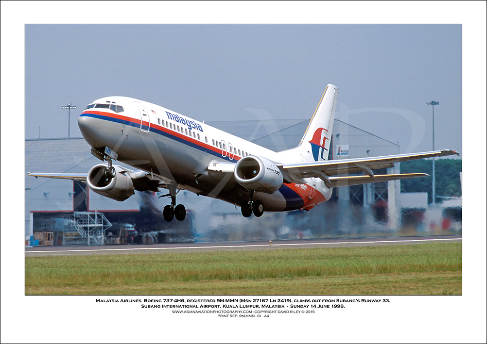 9M-MMN - Malaysia Airlines  Boeing 737-4H6  (Msn 27167 Ln 2419) - 01