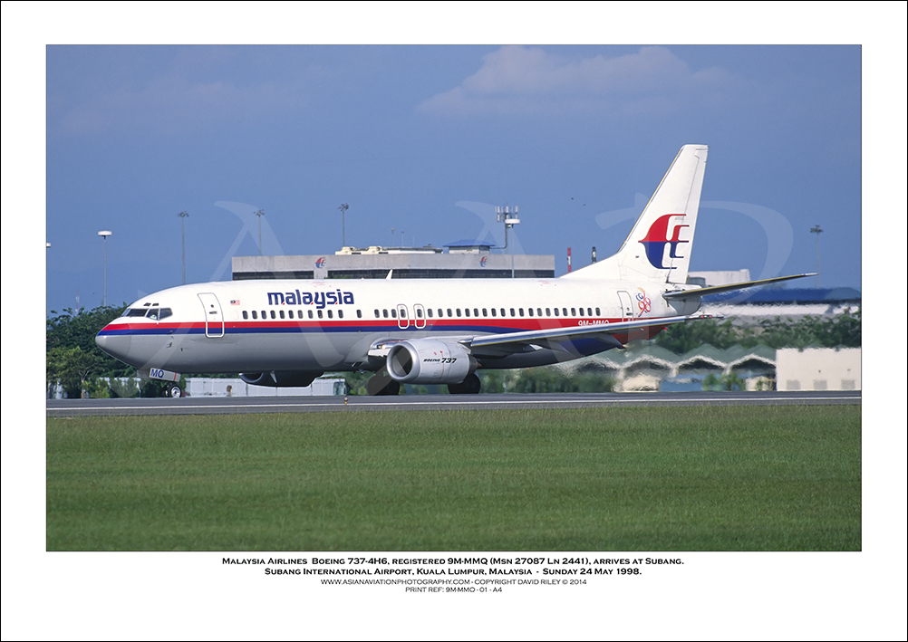 9M-MMQ - Malaysia Airlines  Boeing 737-4H6  (Msn 27087 Ln 2441) - 01