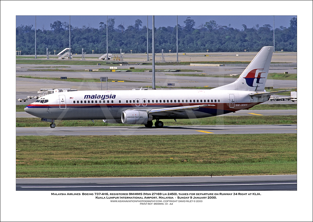 9M-MMS - Malaysia Airlines  Boeing 737-4H6  (Msn 27169 Ln 2450) - 01