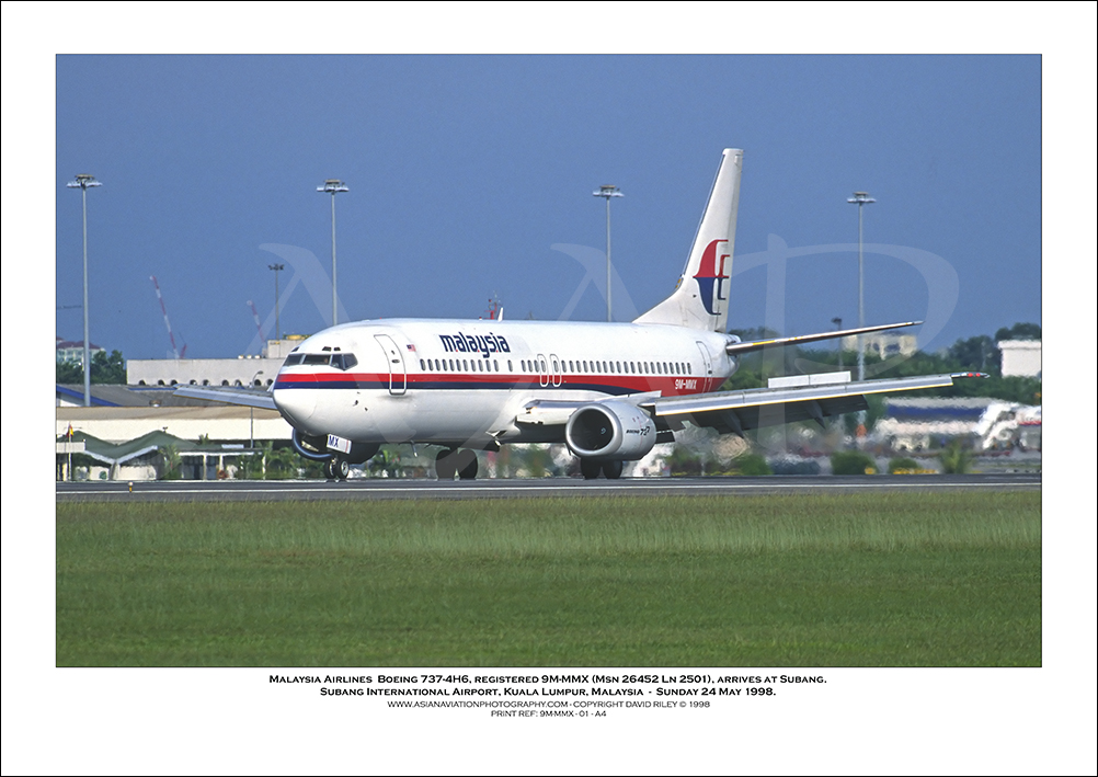 9M-MMX - Malaysia Airlines  Boeing 737-4H6  (Msn 26452 Ln 2501) - 01