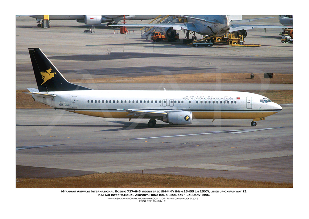 9M-MMY - Myanmar Airways International  Boeing 737-4H6  (Msn 26455 Ln 2507) - 01