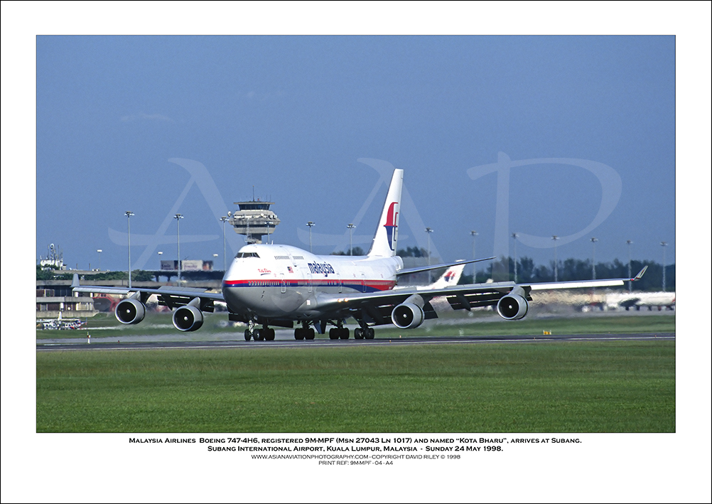 9M-MPF - Malaysia Airlines Boeing 747-4H6  (Msn 27043 Ln 1017) - 01