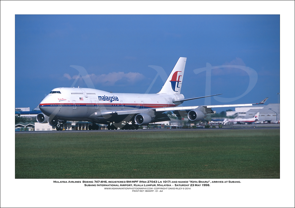 9M-MPF - Malaysia Airlines Boeing 747-4H6  (Msn 27043 Ln 1017) - 02