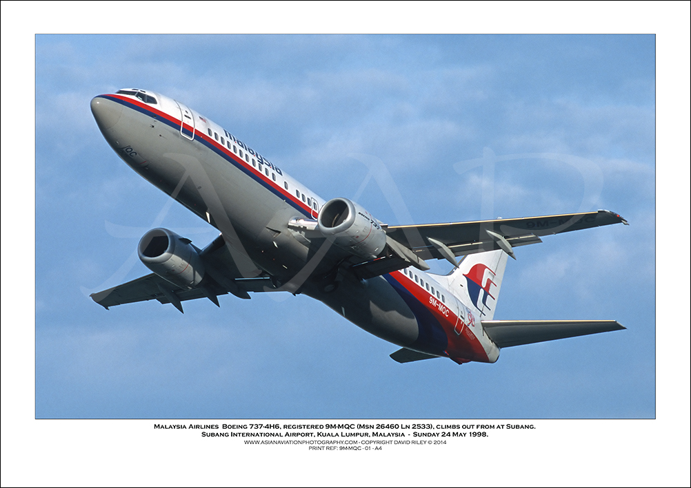 9M-MQC - Malaysia Airlines  Boeing 737-4H6  (Msn 26460 Ln 2533) - 01