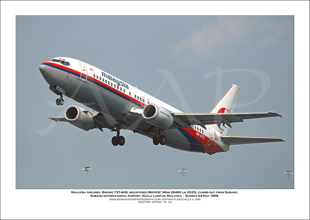 9M-MQC - Malaysia Airlines  Boeing 737-4H6  (Msn 26460 Ln 2533) - 02