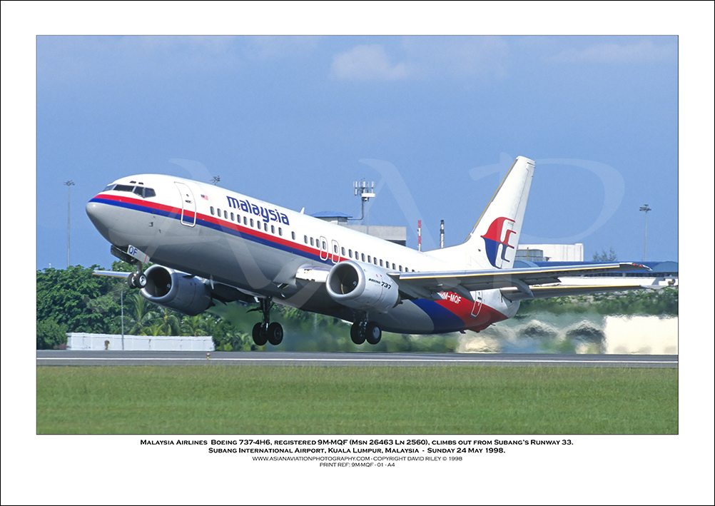 9M-MQF - Malaysia Airlines  Boeing 737-4H6  (Msn 26463 Ln 2560) - 01