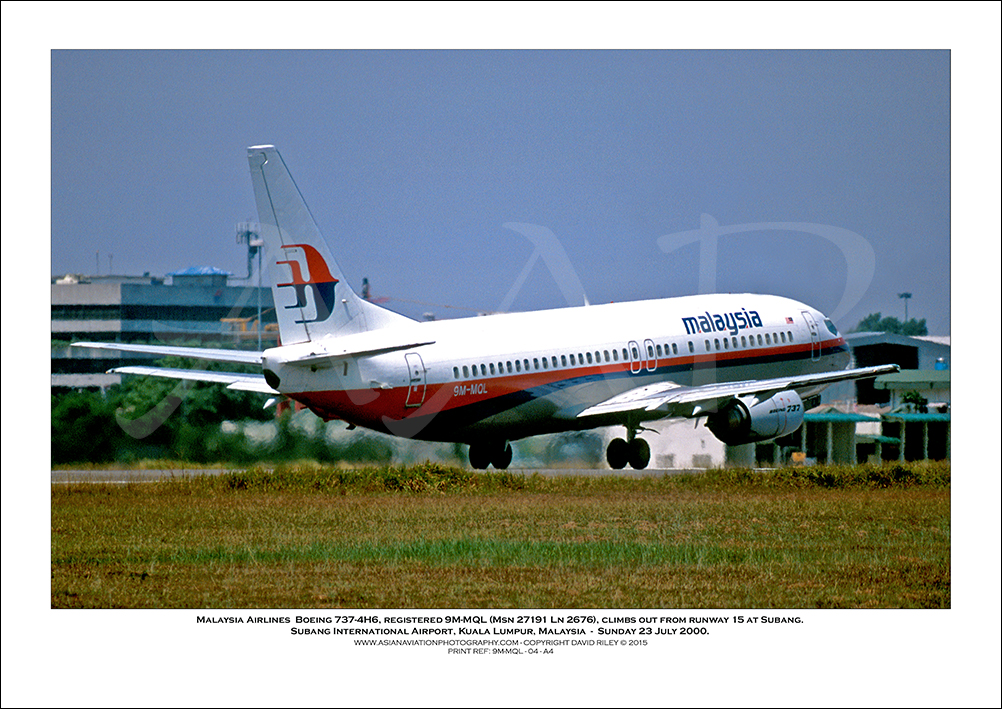 9M-MQL - Malaysia Airlines  Boeing 737-4H6  (Msn 27191 Ln 2676) - 04