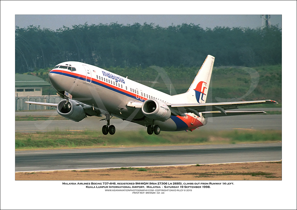 9M-MQM - Malaysia Airlines  Boeing 737-4H6  (Msn 27306 Ln 2685) - 02