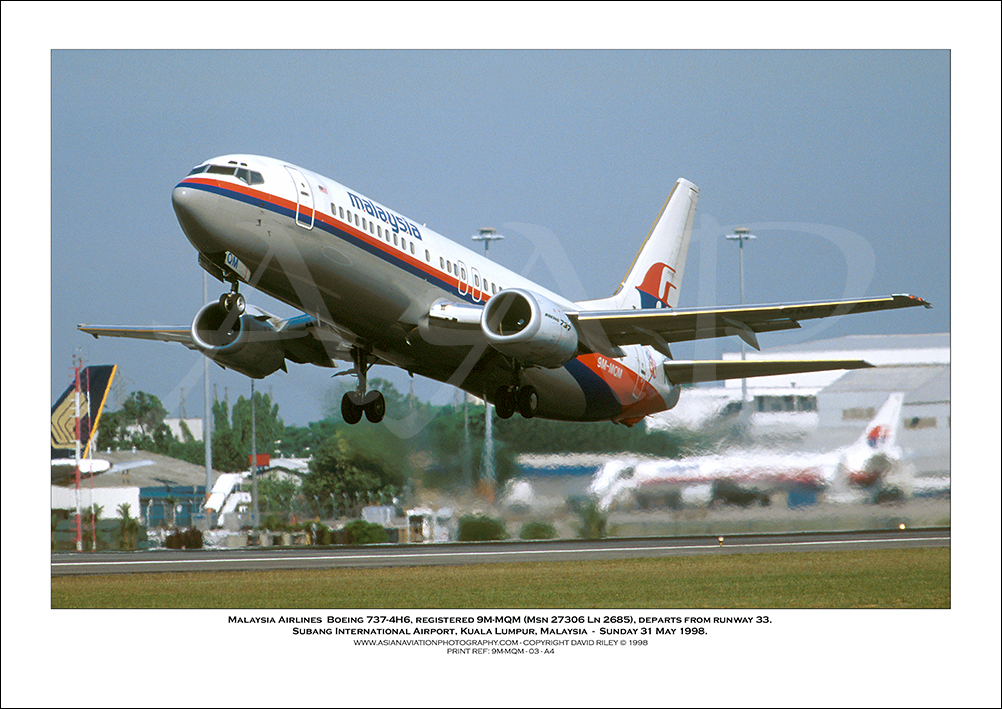 9M-MQM - Malaysia Airlines  Boeing 737-4H6  (Msn 27306 Ln 2685) - 03