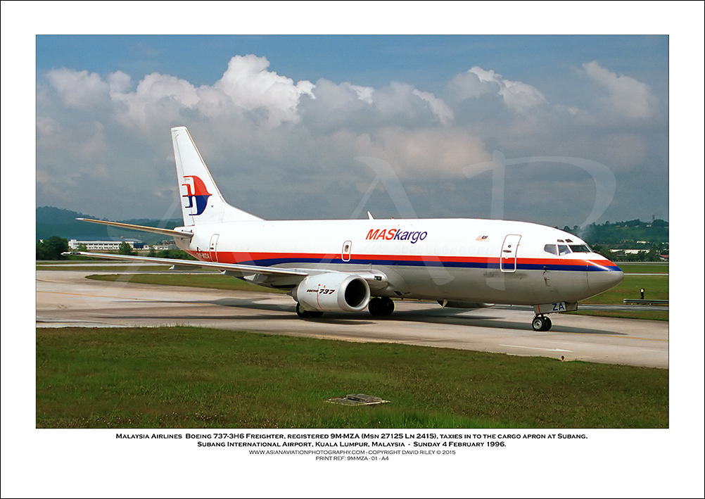 9M-MZA - Malaysia Airlines  Boeing 737-3H6 Freighter  (Msn 27125 Ln 2415) - 01