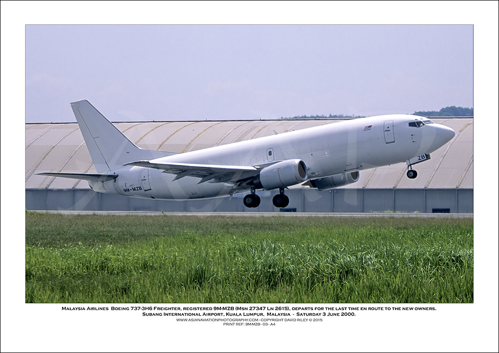 9M-MZB - Malaysia Airlines  Boeing 737-3H6 Freighter  (Msn  27347 Ln 2615) - 03