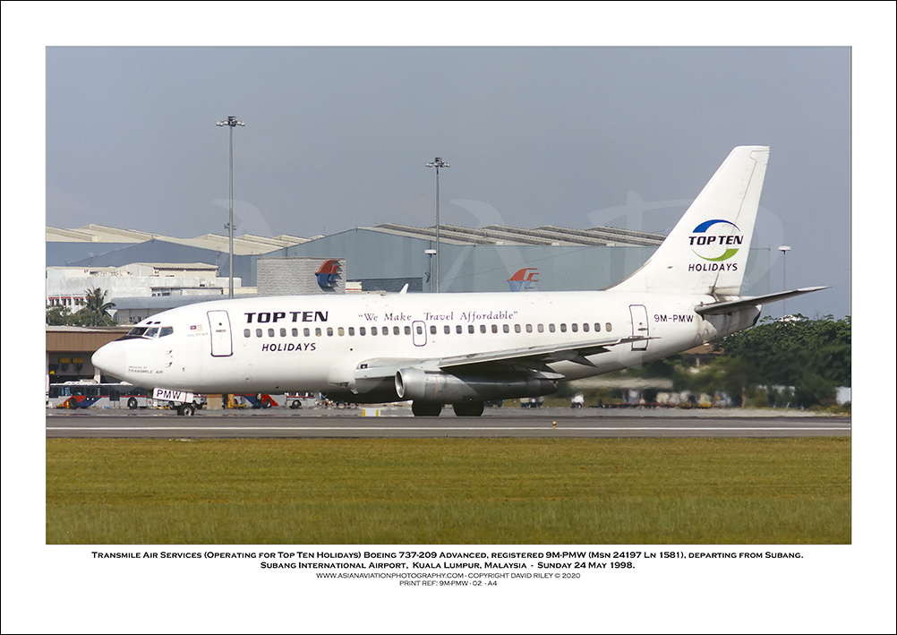 9M-PMW - Transmile Air Services Boeing 737-209 Advanced  (Msn 24197 Ln 1581) - 02