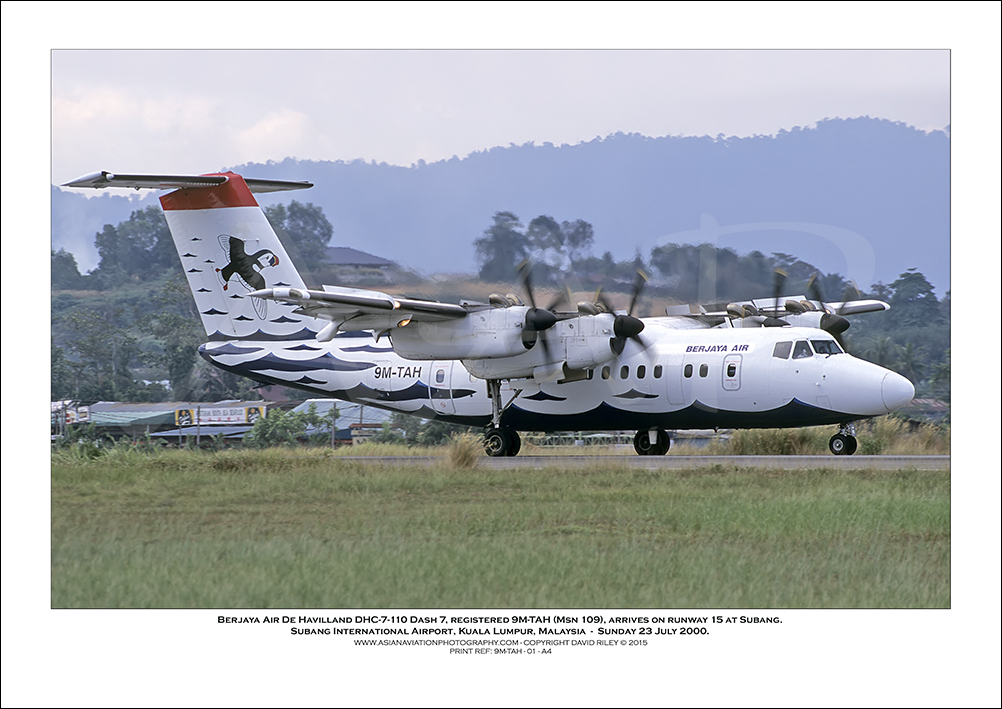 9M-TAH - Berjaya Air De Havilland DHC-7-110 Dash 7  (Msn 109) - 01