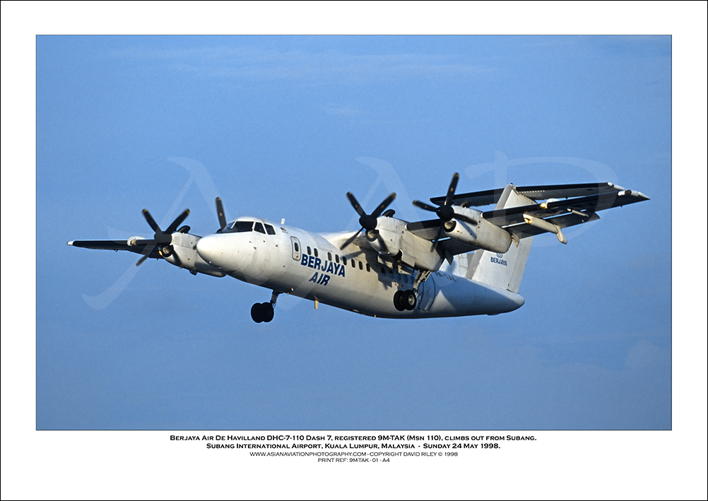 9M-TAK - Berjaya Air De Havilland DHC-7-110 Dash 7  (Msn 110) - 01