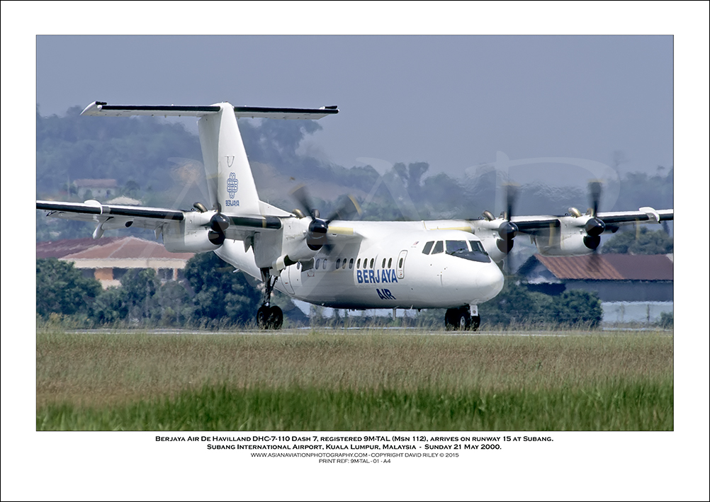 9M-TAL - Berjaya Air De Havilland DHC-7-110 Dash 7  (Msn 112) - 01