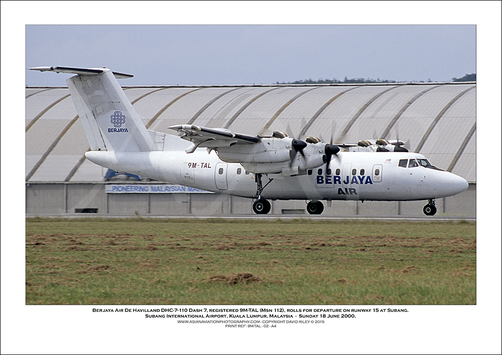 9M-TAL - Berjaya Air De Havilland DHC-7-110 Dash 7  (Msn 112) - 02