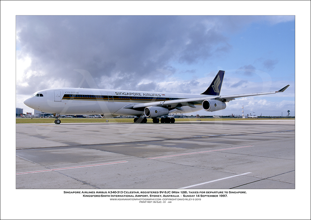 9V-SJC - Singapore Airlines Airbus A340-313  (Msn 128) - 01