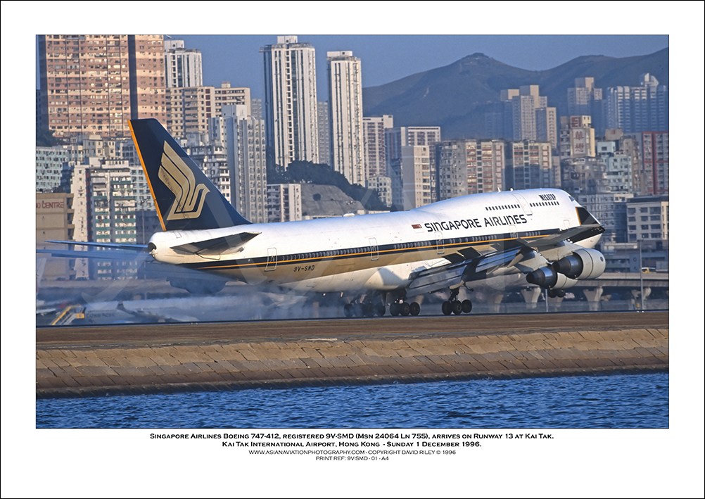 9V-SMD - Singapore Airlines  Boeing 747-412  (Msn 24064 Ln 755) - 01