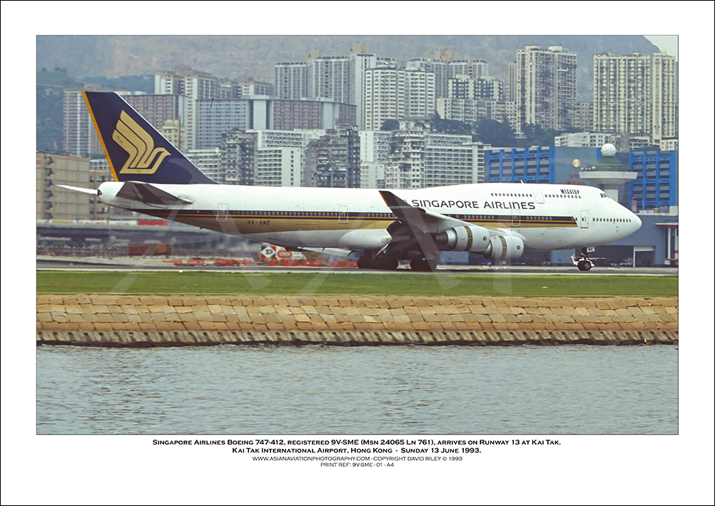 9V-SME - Singapore Airlines  Boeing 747-412  (Msn 24065 Ln 761) - 01