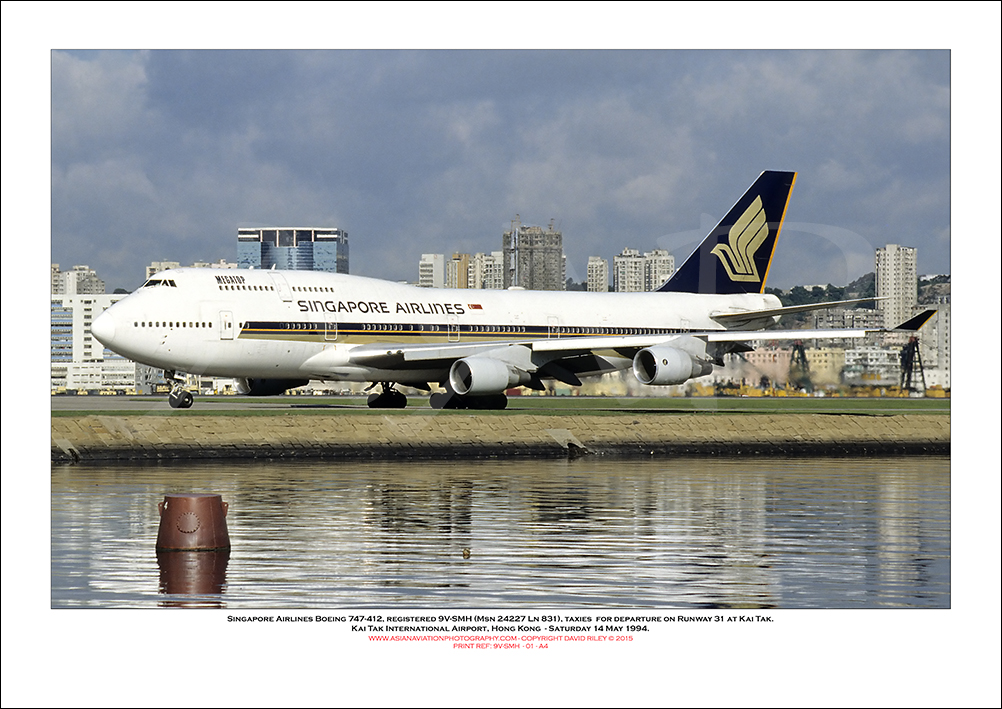 9V-SMH - Singapore Airlines  Boeing 747-412  (Msn 24227 Ln 831) - 01