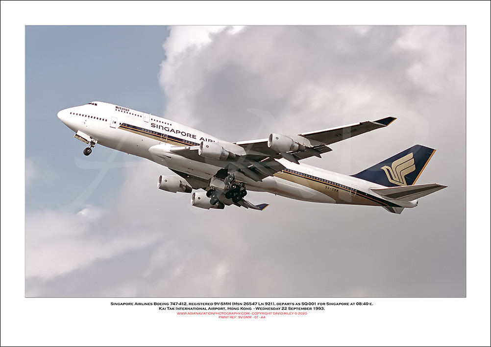 9V-SMM - Singapore Airlines  Boeing 747-412  (Msn 26547 Ln 921) - 01