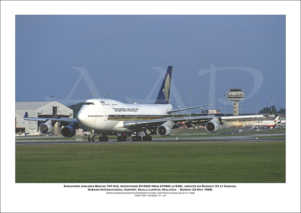 9V-SMO - Singapore Airlines  Boeing 747-412  (Msn 27066 Ln 940) - 01