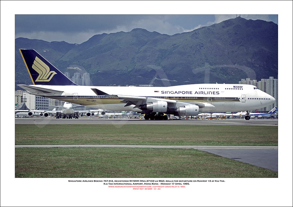 9V-SMR - Singapore Airlines  Boeing 747-412  (Msn 27133 Ln 962) - 01
