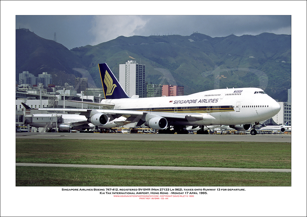 9V-SMR - Singapore Airlines  Boeing 747-412  (Msn 27133 Ln 962) - 02