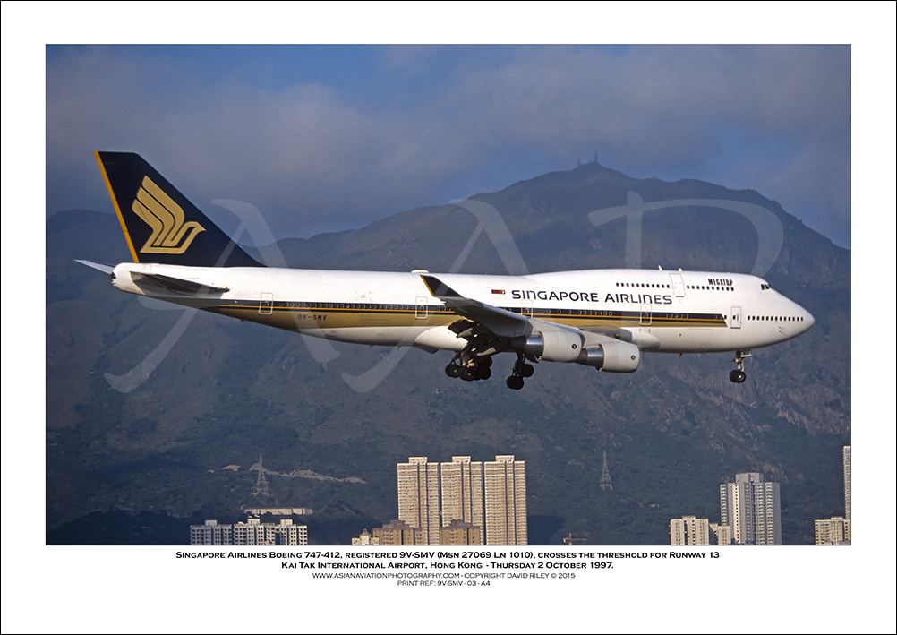9V-SMV - Singapore Airlines  Boeing 747-412  (Msn 27069 Ln 1010) - 03