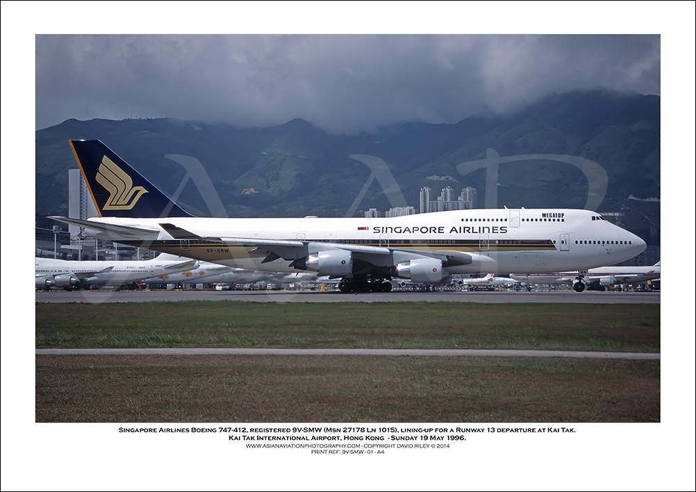 9V-SMW - Singapore Airlines  Boeing 747-412  (Msn 27178 Ln 1015) - 01