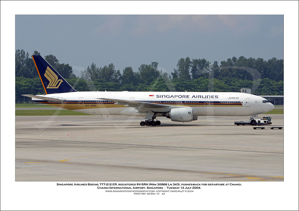 9V-SRH - Singapore Airlines  Boeing 777-212 ER (Msn 30866 Ln 343) - 01