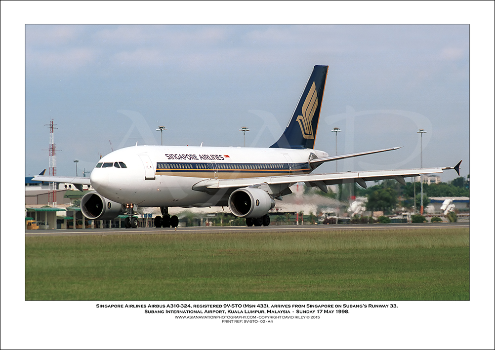 9V-STO - Singapore Airlines Airbus A310-324  (Msn 433) - 02