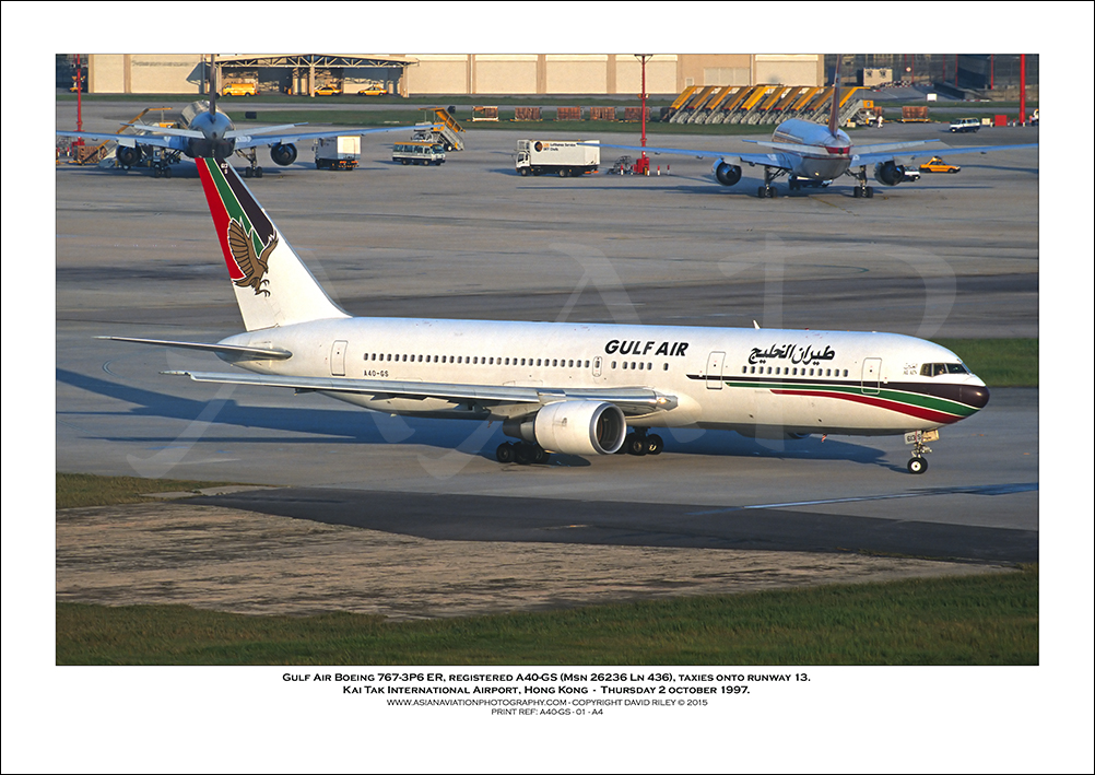 A40-GS - Gulf Air Boeing 767-3P6 ER  (Msn 26236 Ln 436) - 01